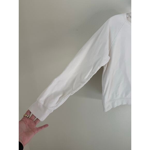 Everlane 100% Cotton White Pullover Sweatshirt Size Medium - Picture 3 of 5